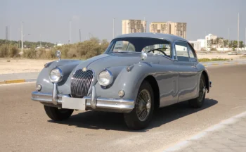 Classic Car 1961 Jaguar XK150 in Elegant Gray