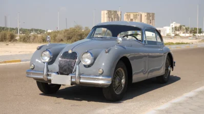 Classic Car 1961 Jaguar XK150 in Elegant Gray