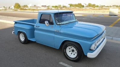 1965 Chevrolet C10 Pickup: Classic Truck in Blue and White